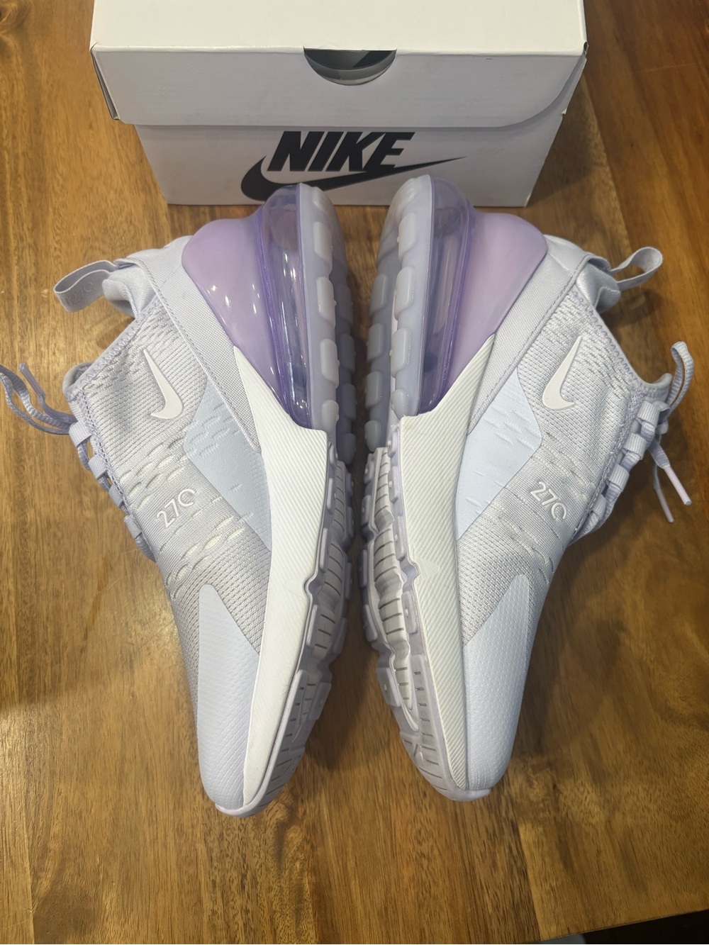 Nike Air Max 270 Amethyst Tint/White Casual Sneakers - Picture 6 of 6